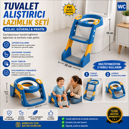 MiniStep™ Katlanabilir Tuvalet Eğitim Seti